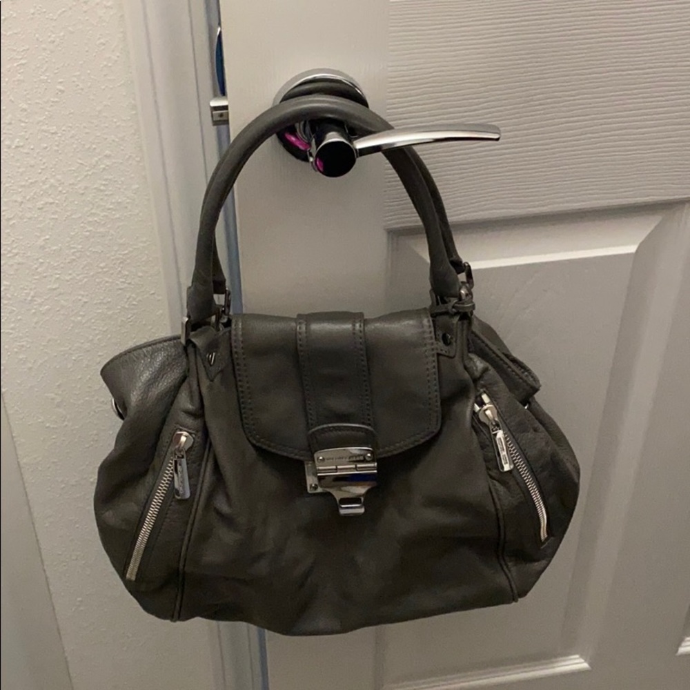 Gray leather Michael Kors bag